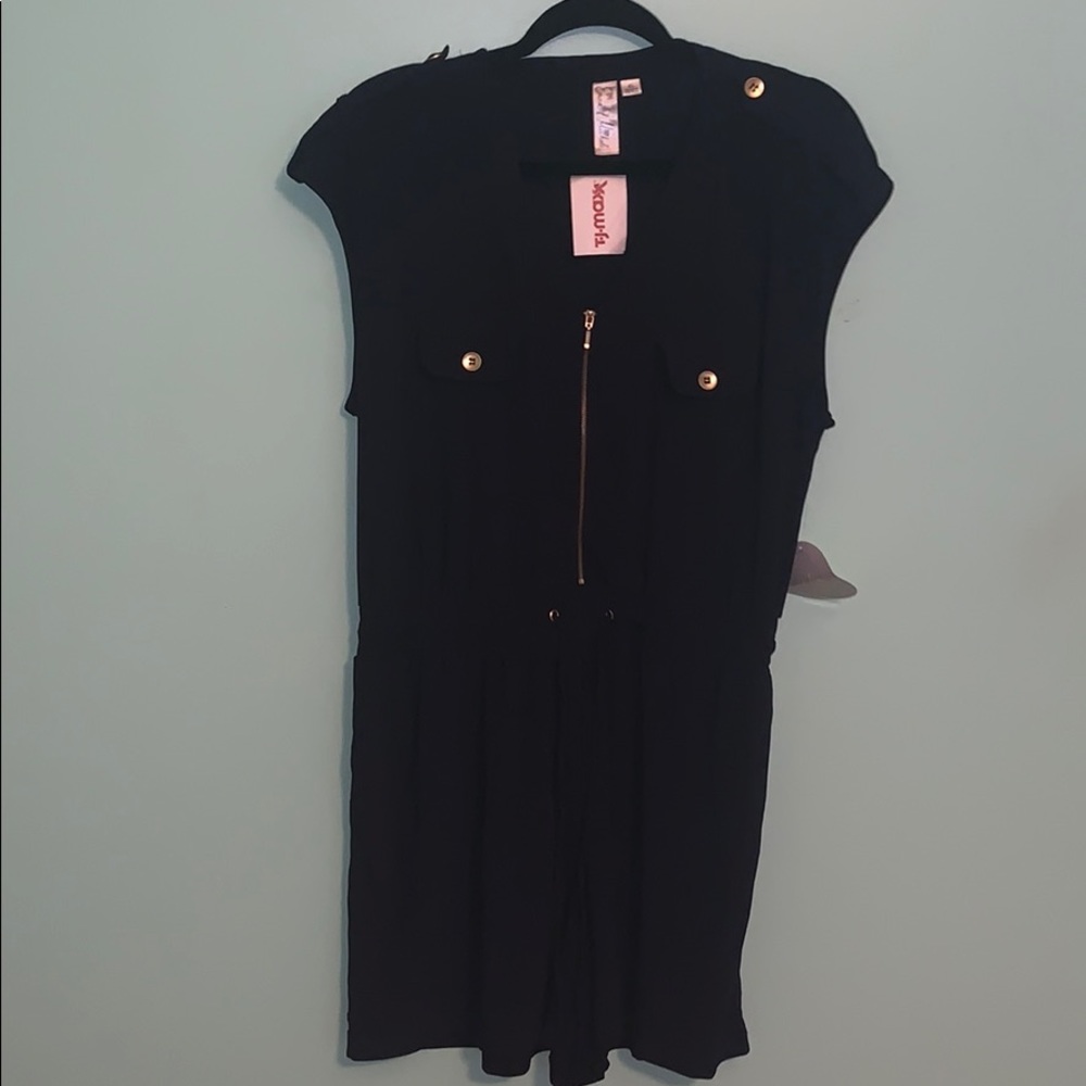 Navy Shorts Romper